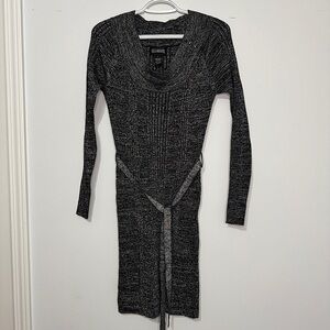 Allegra Black Metallic Knit Bodycon Dress - Women’s Large Party Dress Date Night